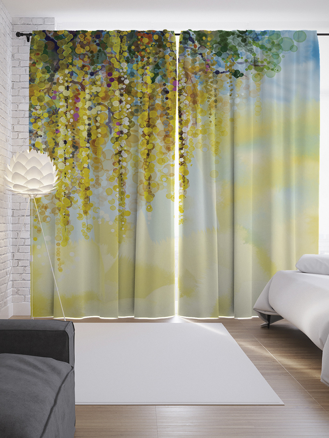 

Шторы JoyArty с фотопечатью "Весна красит" из сатена, 290х265 см, Весна красит