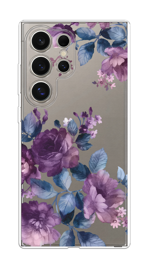 

Чехол на Samsung Galaxy S25 Ultra "Purple Blossoms", Синий;фиолетовый, 2110550-1