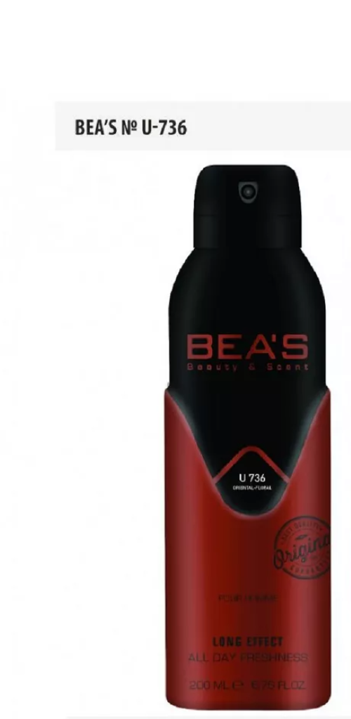 

Парфюмированный дезодорант Beas U736 Unisex, 200 мл, U736 Unisex