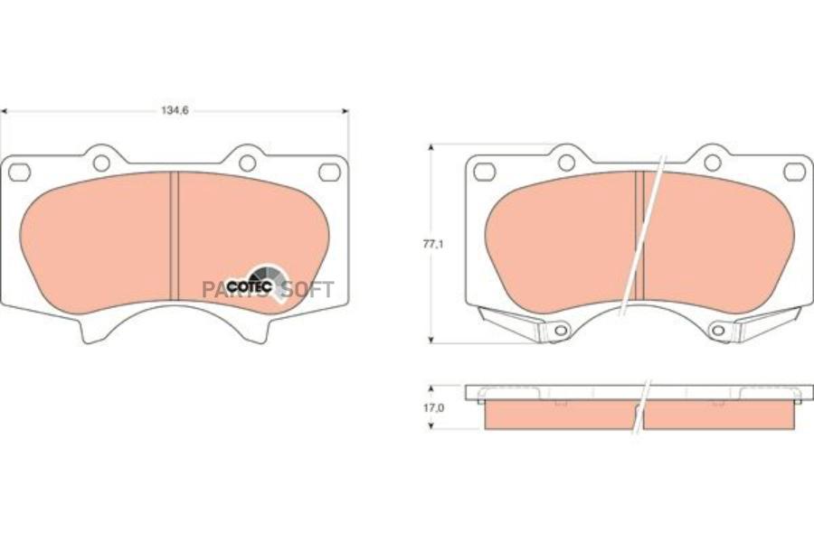 

Тормозные колодки ZFR дисковые GDB3364ZFR