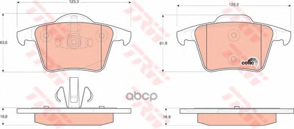 

Тормозные колодки ZFR дисковые GDB1566ZFR
