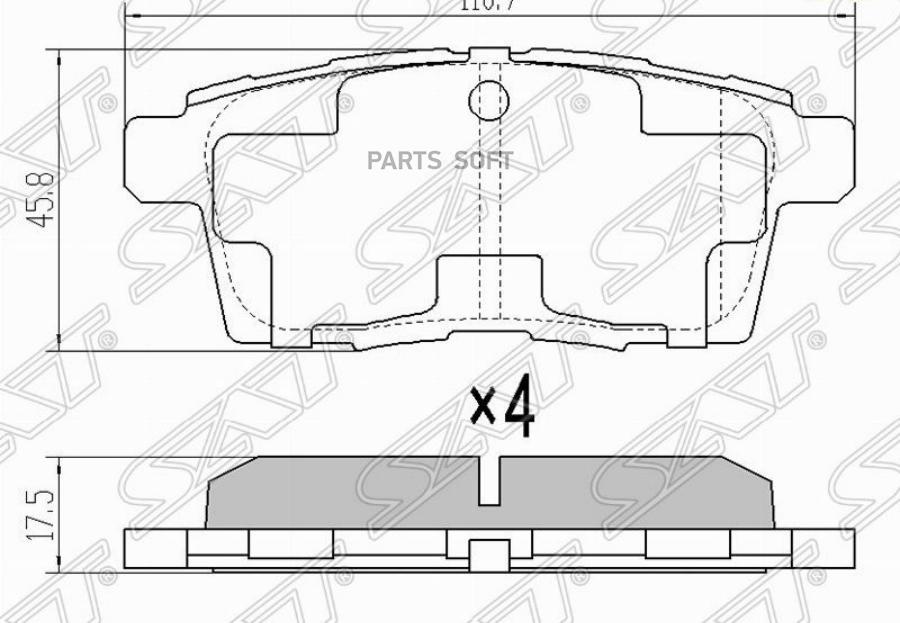 

SAT STL2Y62648Z Колодки тормозные зад MAZDA CX7/9 06-13 MPV 06-