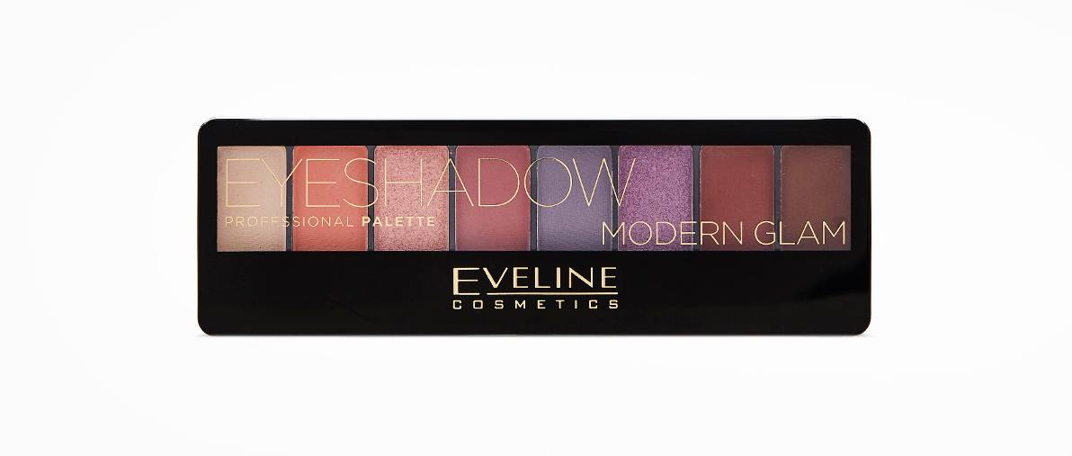 Тени для век Eveline Cosmetics Professional Eyeshadow Palette Modern Glam 03 9,6 г палетка revolution pro бронзер хайлайтер и румяна glam mood face palette light