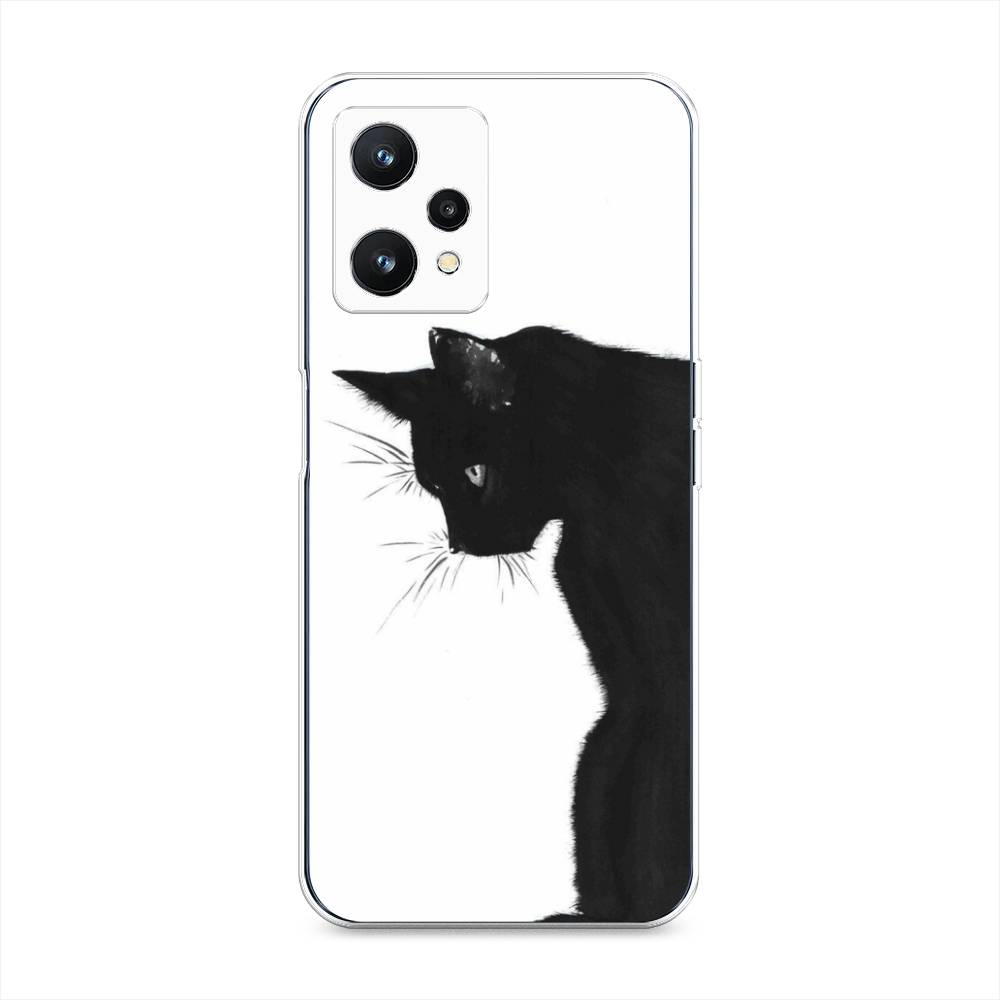 

Силиконовый чехол "Black cat" на Realme 9 5G, Черный;белый
