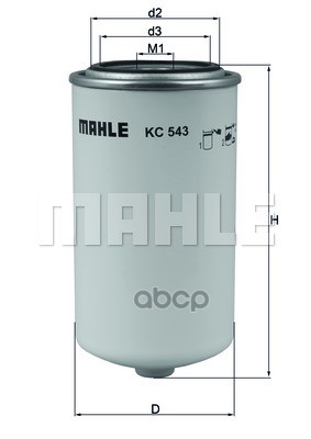 

KC543_фильтр топливный! M20x1.5 D96.3 d72.4/62 H182\ DAF FR/GR MAHLEKNECHT, KC543