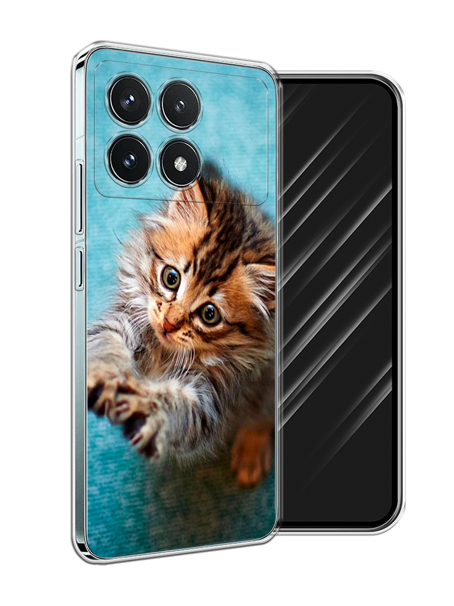 

Чехол Awog на Xiaomi Redmi K70 5G "Котенок просит есть", Бирюзовый;коричневый;белый, 320850-1