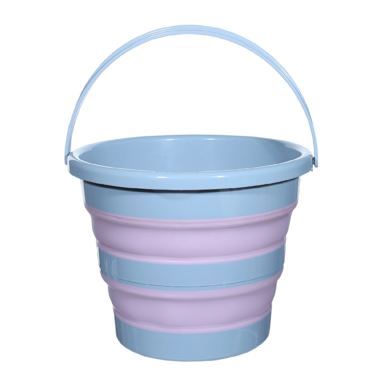 Ведро складное, 10 л, пластик/резина, лиловое, Foldaway