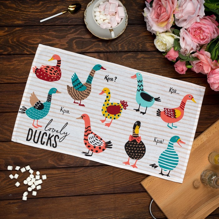 

Полотенце пасхальное Доляна Lovely Ducks 35х60 см, 100% хл, 160г/м2