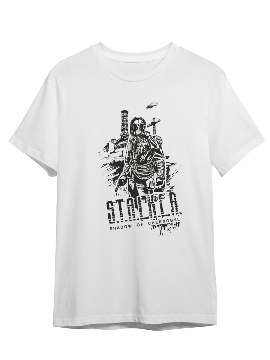 

Футболка унисекс СувенирShop Сталкер/Stalker 19 белая 2XL (52-54), Белый, "Сталкер/Stalker" 19