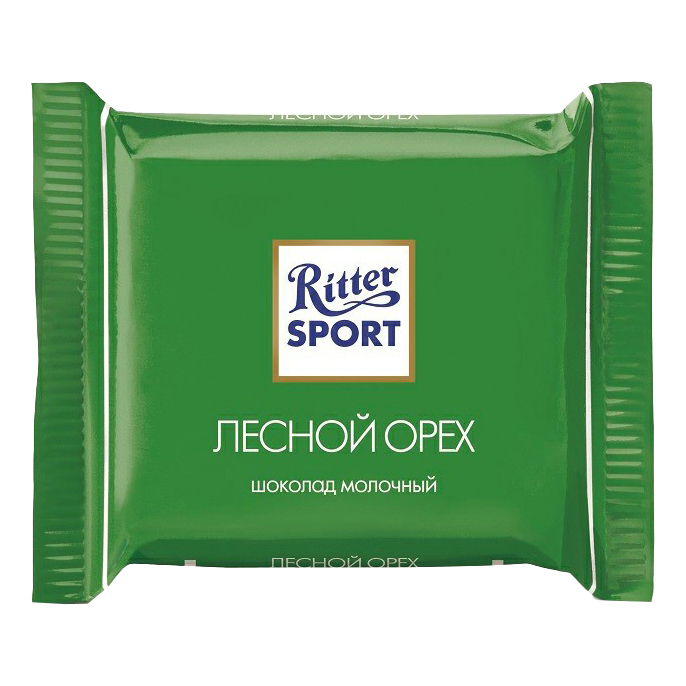 фото Шоколад ritter sport молочный с лесным орехом +-500 г