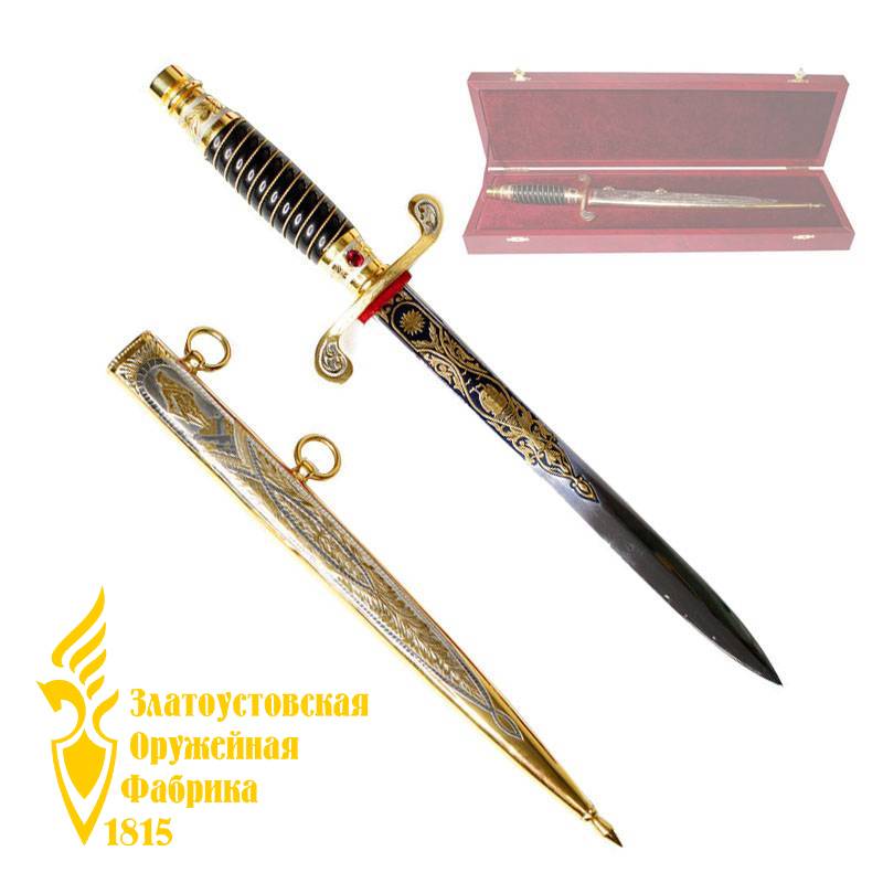 

Кортик "Петровский" с позолотой в футляре, Серебристый, d088НФ-00006190