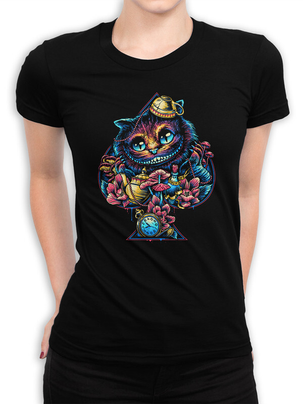 

Футболка женская Dream Shirts Чеширский кот - 520-cheshire черная 3XL, Чеширский кот - 520-cheshire
