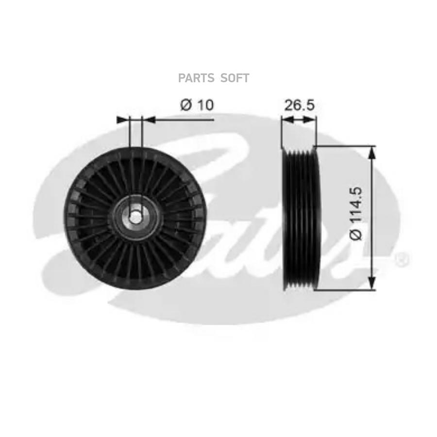 

GATES Ролик ручейкового ремня GATES T36212