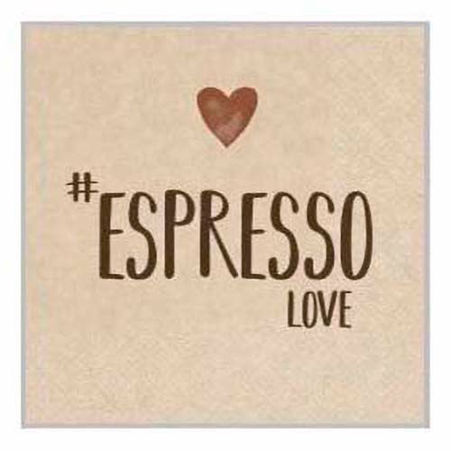 

Салфетки бумажные Bouquet eco-friendly Espresso love 2 слоя 33 х 33 см 25 шт, Разноцветный, eco-friendly