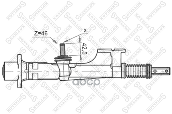 

Рейка Рулев.Audi 80/90,Vw Passat All 82-88 Stellox арт. 00-35007-SX