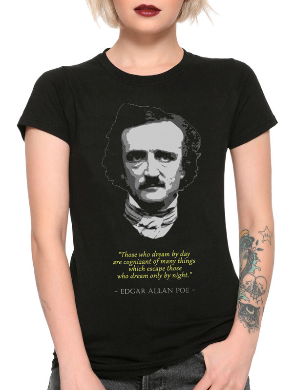 

Футболка женская Dream Shirts Эдгар Аллан По черная M, Эдгар Аллан По