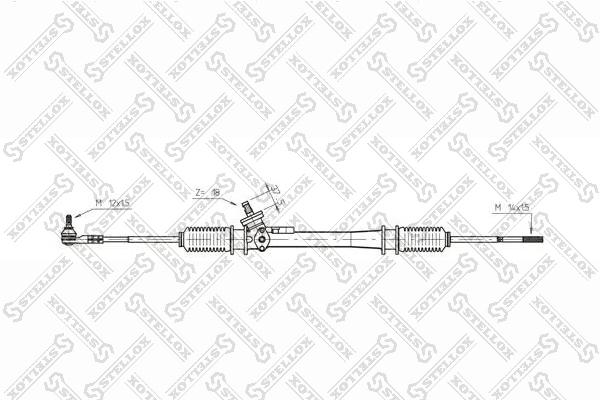 

Рейка Рулев.С Рул.Тягами 191419063c Vw Golf 91>, Seat Toledo 93> Stellox арт. 0035025SX