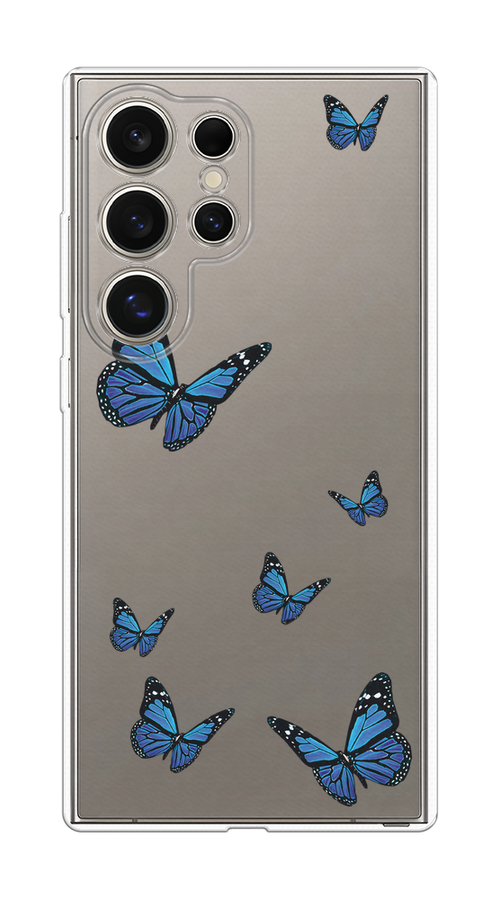 

Чехол на Samsung Galaxy S25 Ultra "Blue butterflies", Синий;черный, 2110550-1