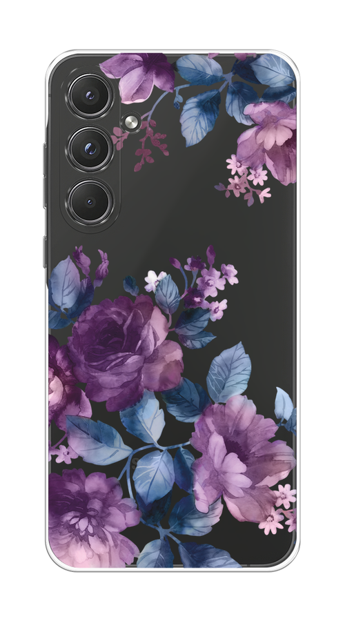 

Чехол на Samsung Galaxy A55 5G "Purple Blossoms", Синий;фиолетовый, 2109450-1