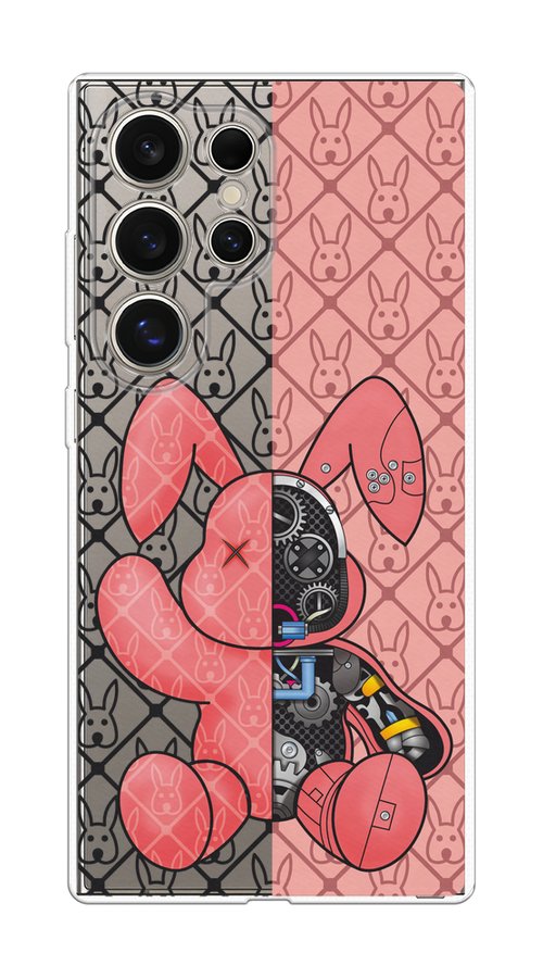 

Чехол на Samsung Galaxy S25 Ultra "Киборг-заяц розовый", Розовый;прозрачный;черный, 2110550-1