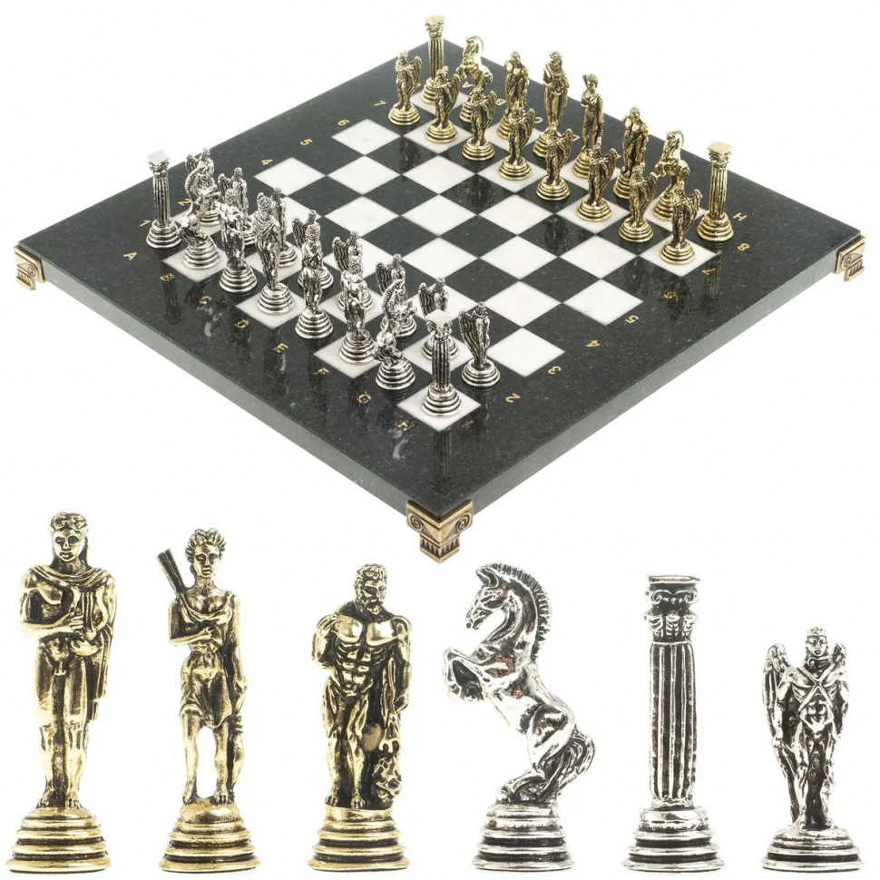 Шахматы Lavochkashop подарочные Икар мрамор змеевик 32 см 122678 шахматы lavochkashop с металлическими фигурами битва 40на40 см змеевик 122622