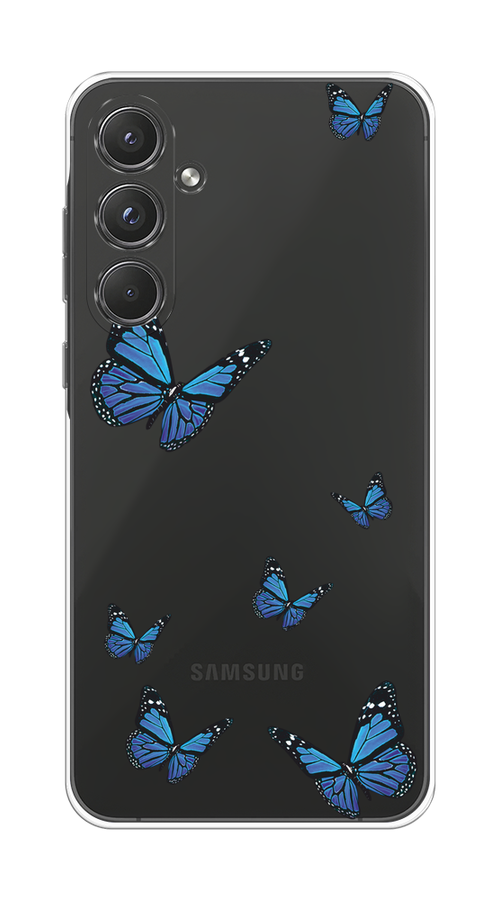 

Чехол на Samsung Galaxy A55 5G "Blue butterflies", Синий;черный, 2109450-1