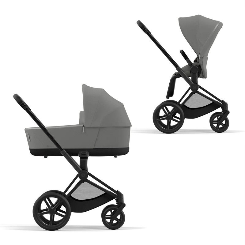 Коляска детская Cybex Priam IV Коляска 2 в 1, шасси IV Matt Black Perl Grey