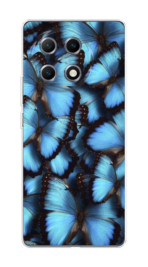 

Чехол на Tecno Camon 30S "Тропическая бабочка 2", Голубой;черный, 309650-1
