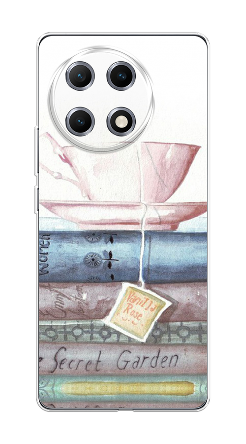 

Чехол на Tecno Camon 30S "Книжное чаепитие", Желтый;розовый;белый, 309650-1