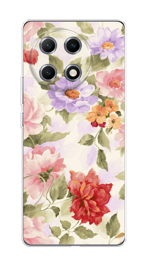 

Чехол на Tecno Camon 30S "Акварельные пионы", Розовый;бежевый, 309650-1