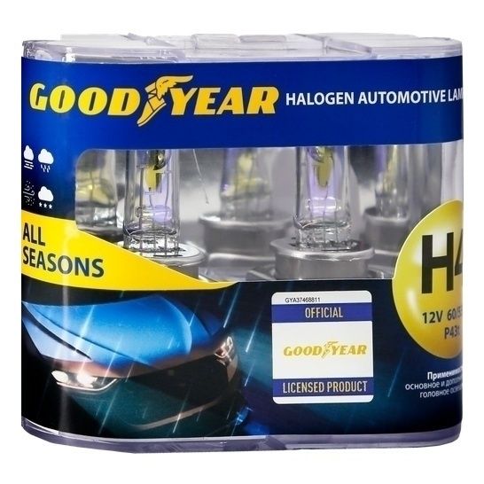 

Автолампа галогенная Goodyear All seasons 60/55W P43t Н4