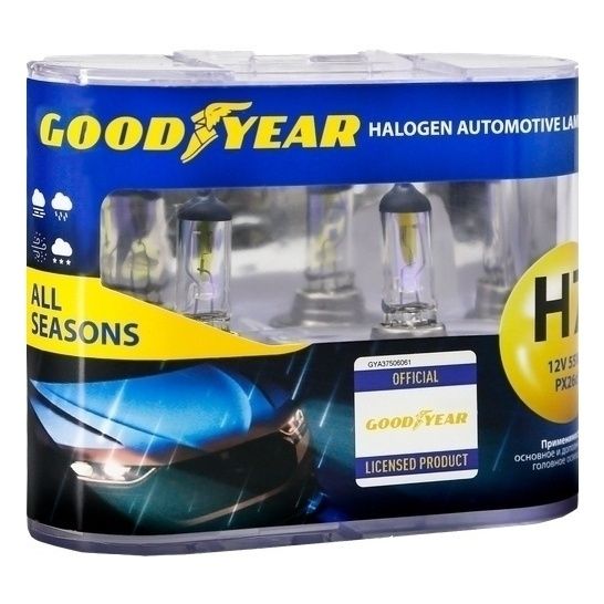 

Автолампа галогенная автомобильная Goodyear All seasons 55W PX26d Н7