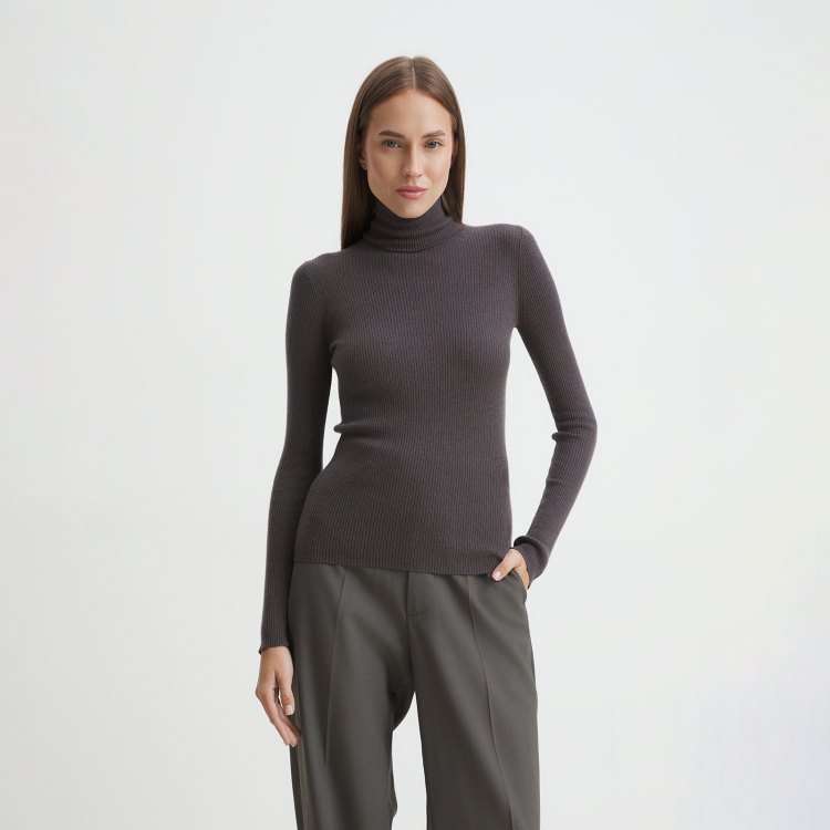 

Водолазка женская Maison David 19AW0115 серая S, Серый, 19AW0115