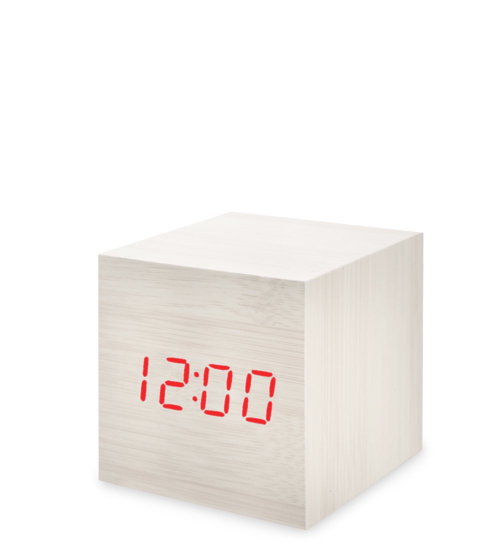 

Часы электронные мал. (белое дерево с красной подсветкой) ЯЛ-07-01/14