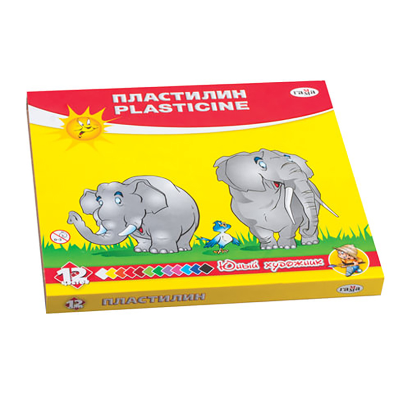 

Пластилин ГАММА Юный художник, 12 цветов, 168 г, со стеком, 280045, plasticine-s-27