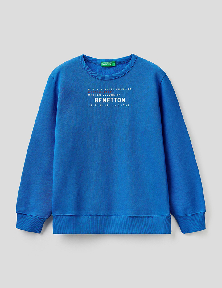

Свитшот для мальчиков Benetton цв. синий р.140, 21A_3J68C15B6