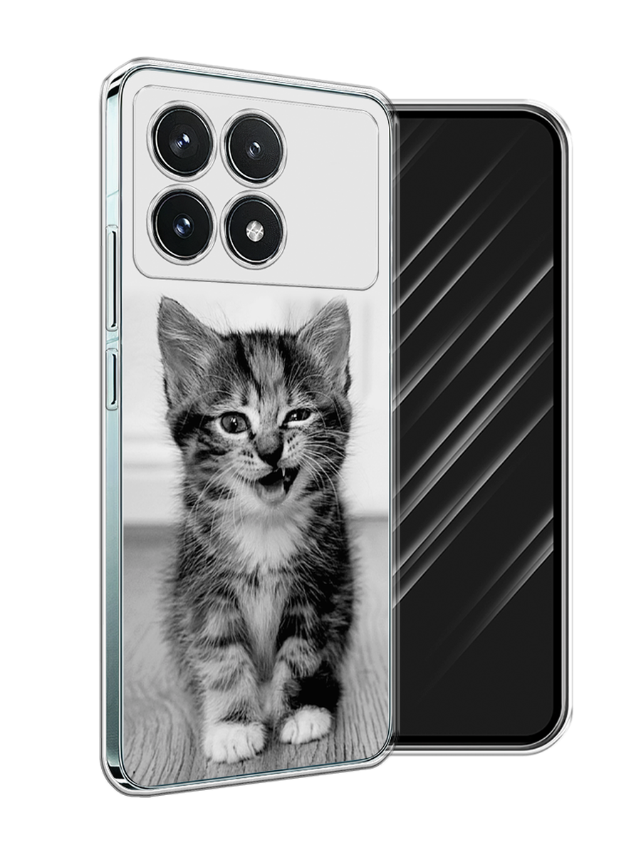 

Чехол Awog на Xiaomi Redmi K70 5G "Подмигивающий котенок", Черный;серый, 320850-1