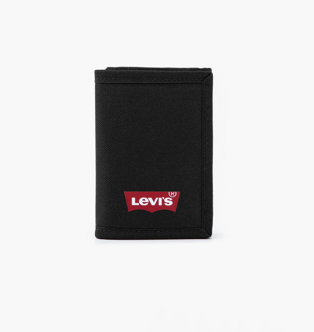 Кошелек мужской Levi's Men Batwing Trifold Wallet черный