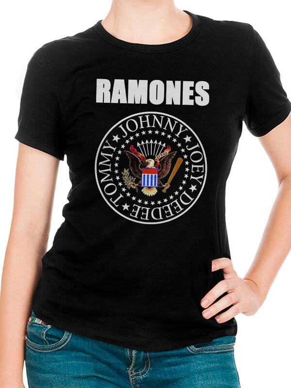 

Футболка женская Dream Shirts Группа Ramones черная L, Группа Ramones