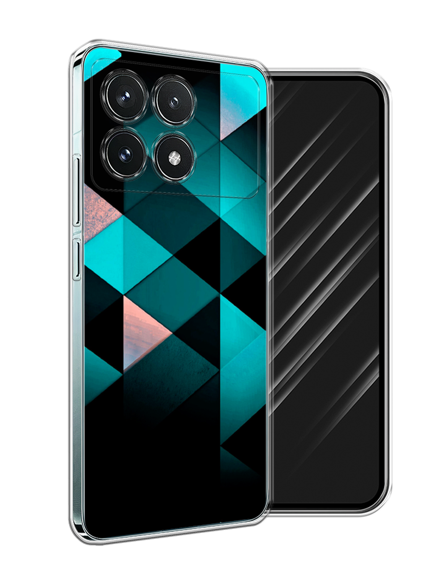 

Чехол Awog на Xiaomi Redmi K70 5G "Геометрия 16", Бирюзовый;черный, 320850-1
