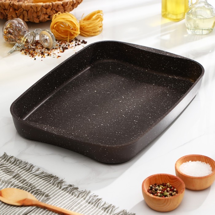 

KUKMARA Противень, 40×29,5×5 см, антипригарное покрытие, цвет кофейный мрамор