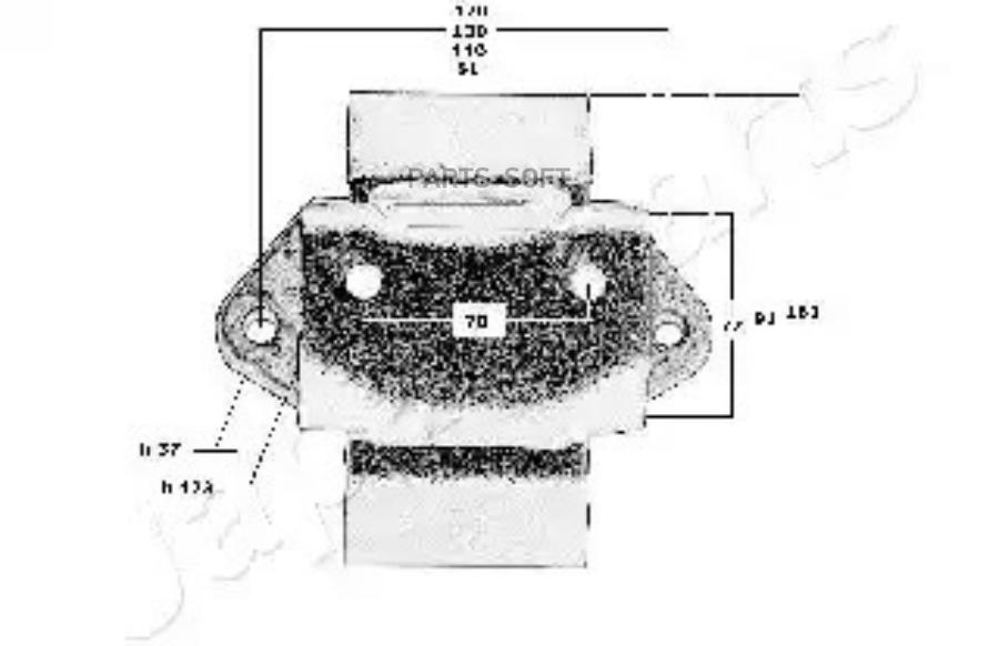 JAPANPARTS Опора двигателя JAPANPARTS ru5024
