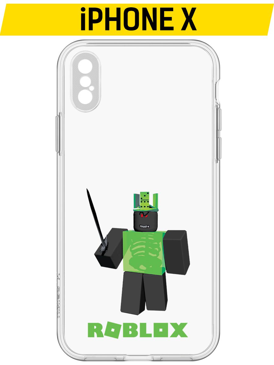 

Чехол-накладка Krutoff Clear Case Roblox-1x1x1x1x1 для iPhone X, Прозрачный