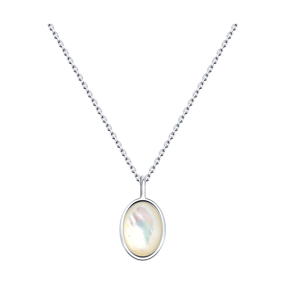

Колье из серебра р. 40-45 см SOKOLOV 83070045, перламутр, 83070045