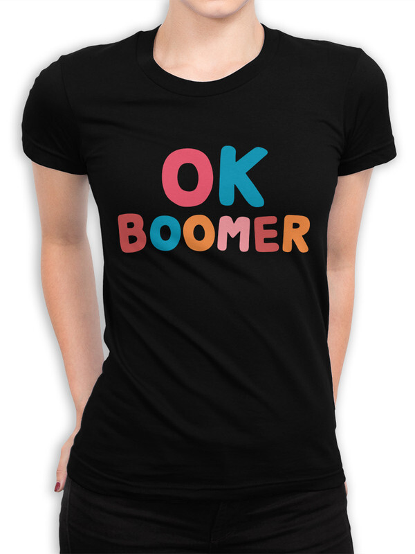 фото Футболка женская dream shirts ок бумер - ok boomer черная 2xl