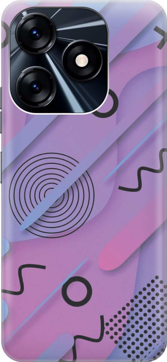 

Чехол на Tecno Spark 10 "Сиреневый супрематизм", Голубой;розовый, 159538