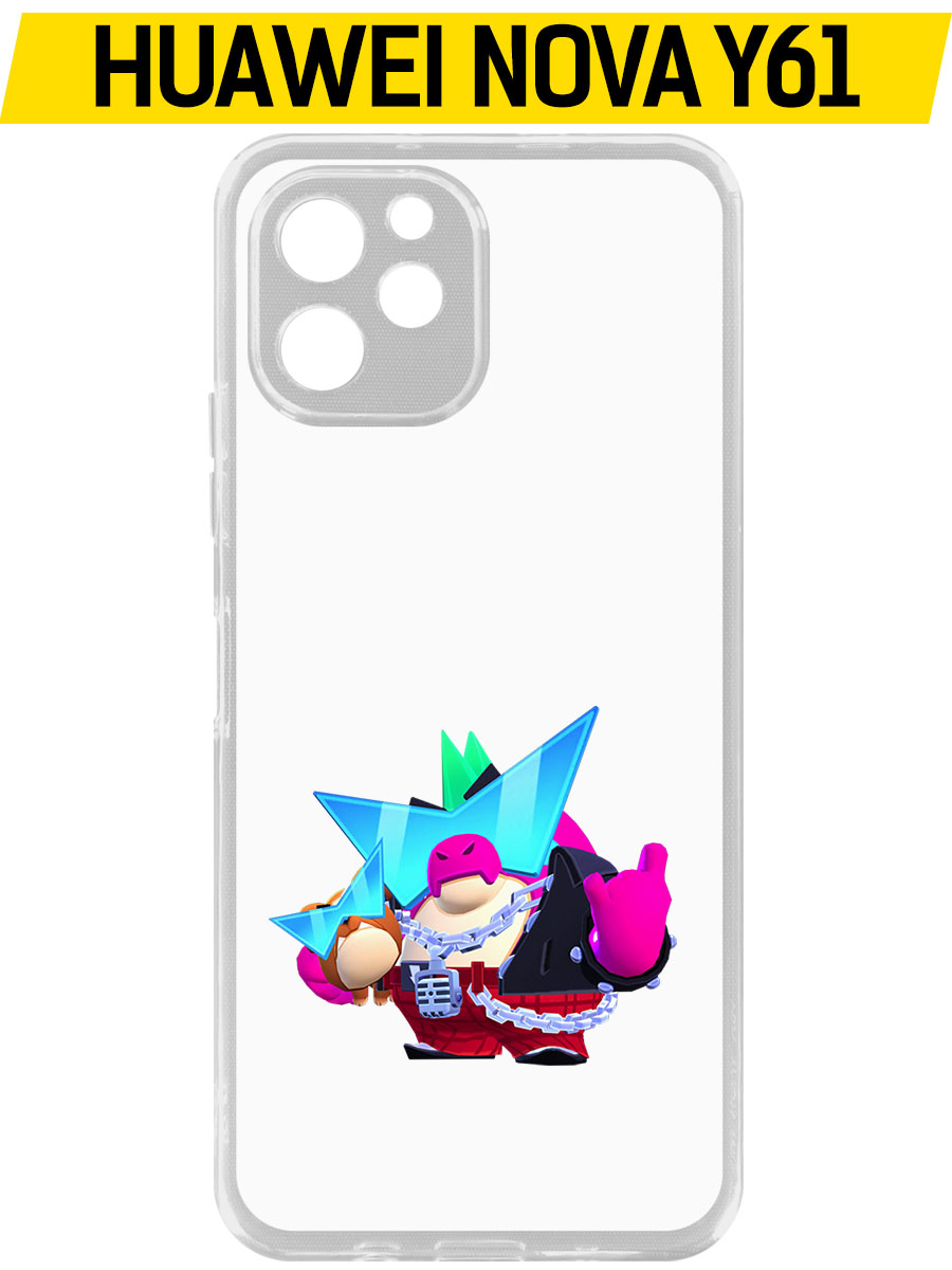 

Чехол-накладка Krutoff Clear Case Brawl Stars-Плохиш Базз для Huawei Nova Y61, Прозрачный