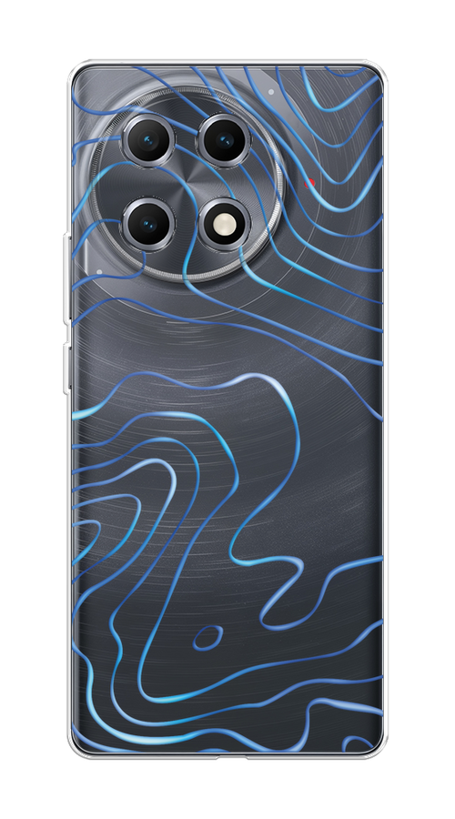 

Чехол на Tecno Camon 30S "Blue lines", Прозрачный;синий, 309650-1