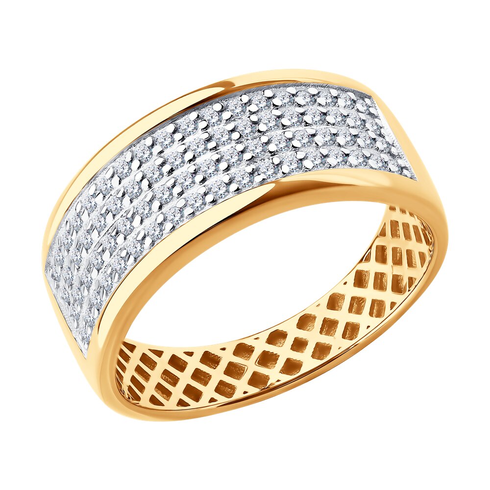 

Кольцо из золота р. 19 Diamant 51-110-02935-1, фианит, 51-110-02935-1