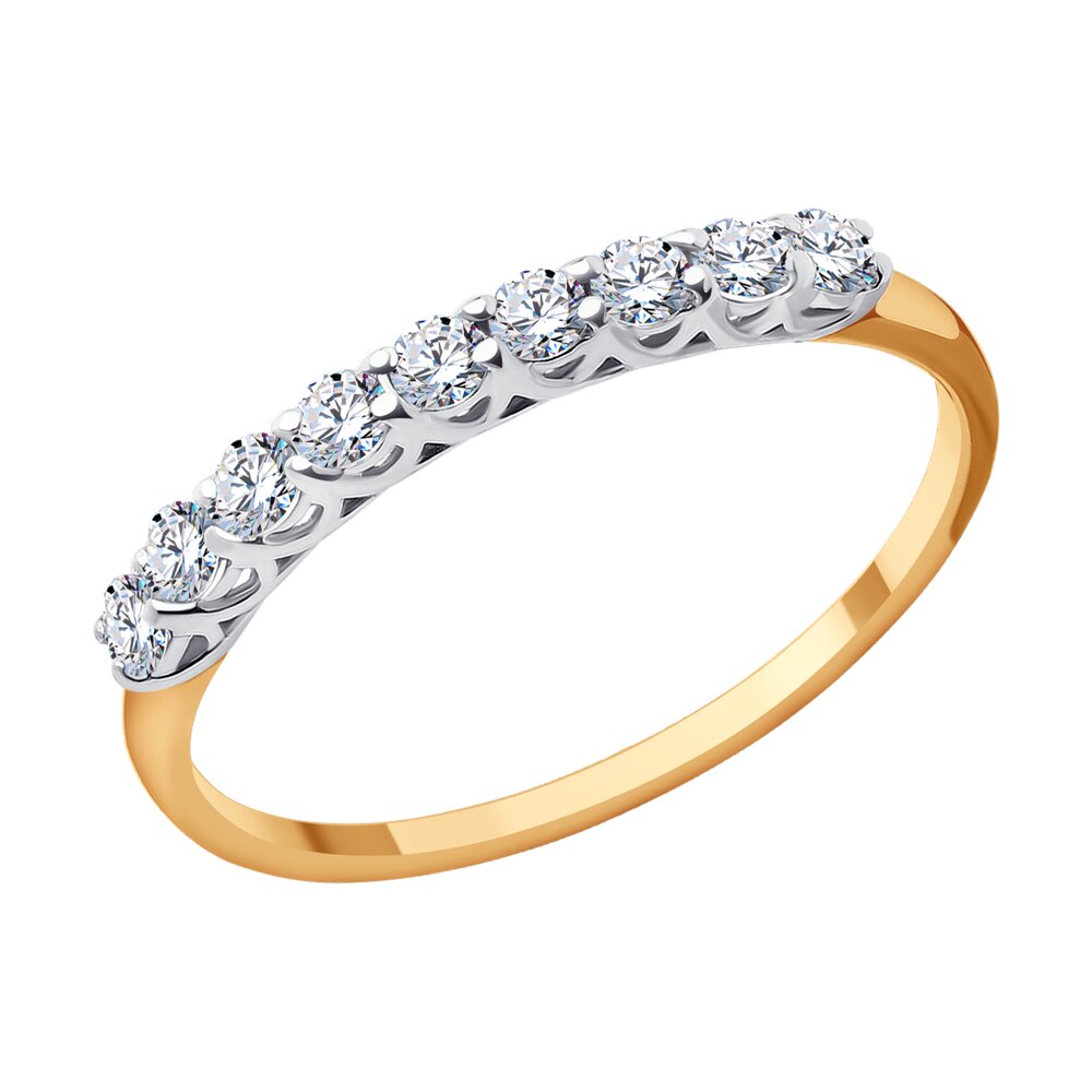 

Кольцо из золота р.  Diamant 51-110-01914-1, фианит, 51-110-01914-1